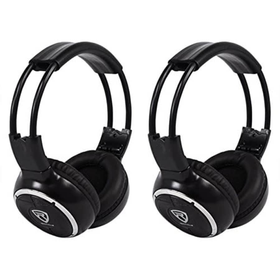 (2) Rockville RFH3 Wireless Infrared IR Car Headphones for Any Car Monitor for $27