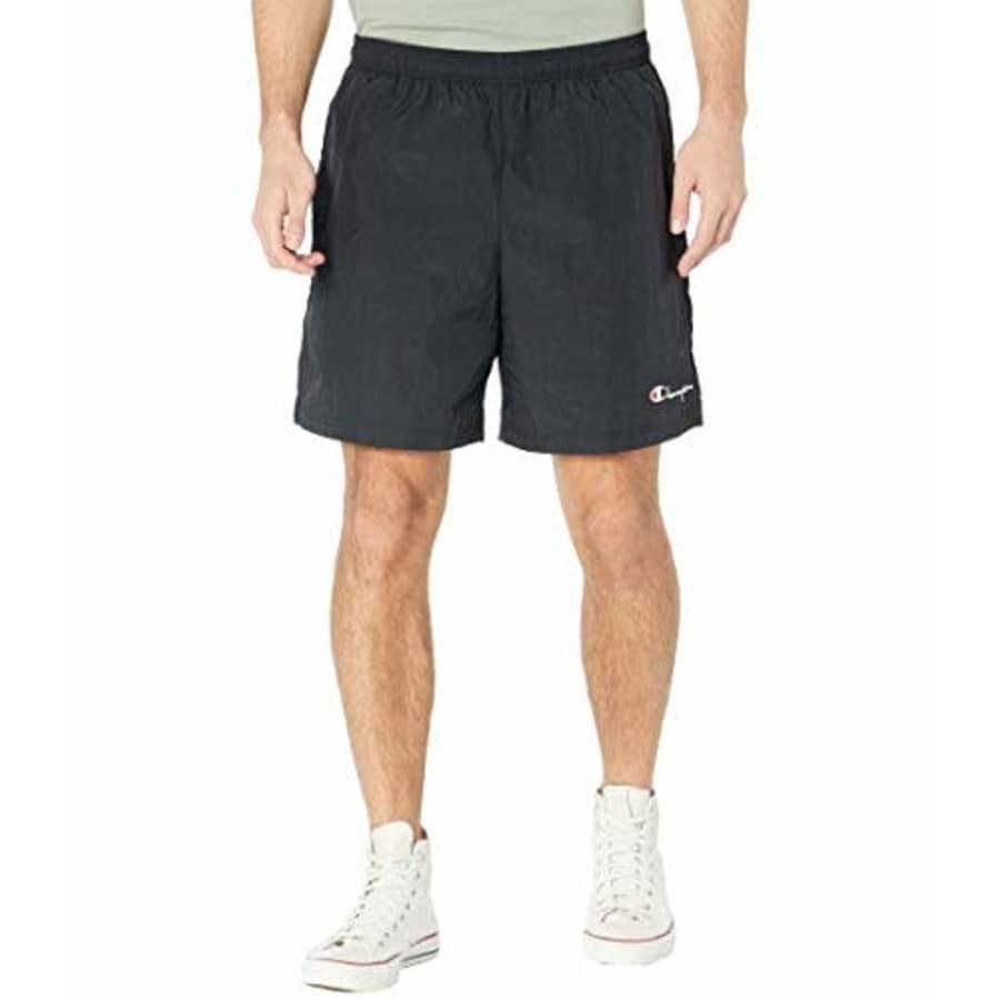 Champion Men's 6" Nylon Warm Up Shorts, Black, X-Large for $30