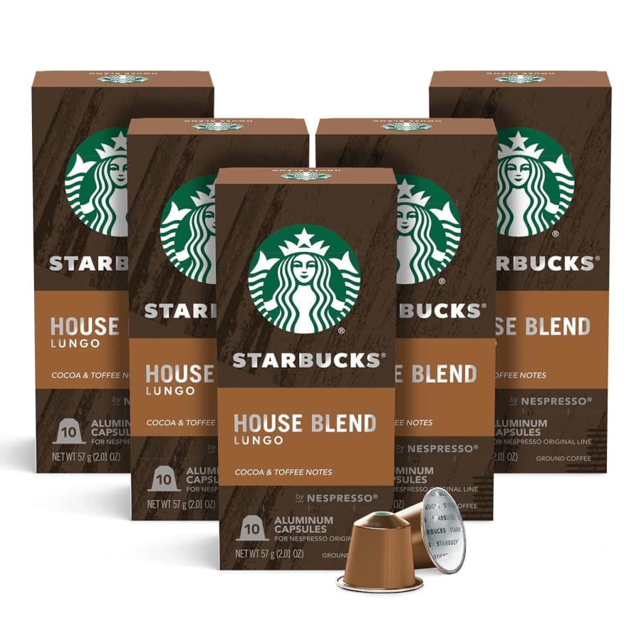 Starbucks for Nespresso House Blend 50-Pack for $20 via Sub & Save Starbucks for Nespresso House Blend 50-Pack for $20 via Sub & Save