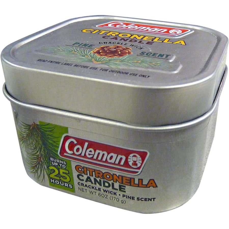 Coleman Pine Scented Citronella Candle with Wooden Crackle Wick for $4 Coleman Pine Scented Citronella Candle with Wooden Crackle Wick for $4