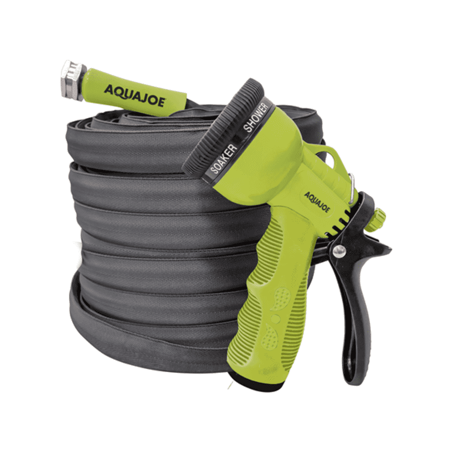 Aqua Joe 75-Foot Fiber Jacket Hose w/ Spray Gun for $27