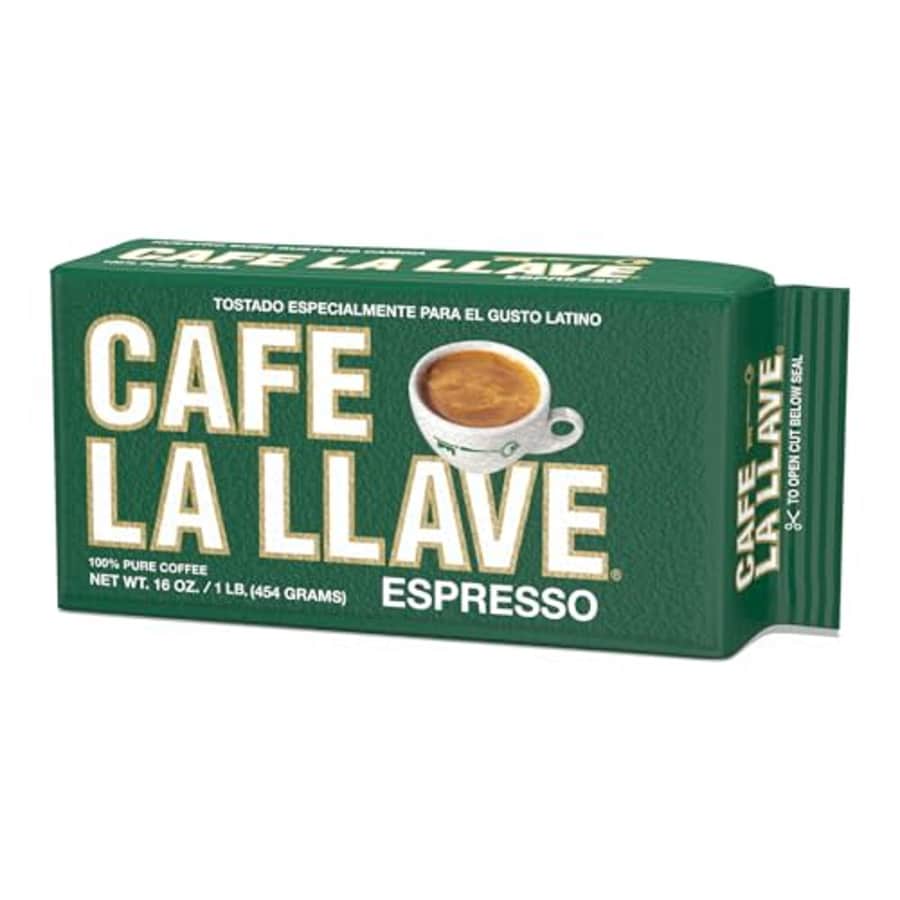Cafe La Llave Espresso 100% Pure Coffee, Dark Roast Espresso, 16 Ounce Brick for $6 Cafe La Llave Espresso 100% Pure Coffee, Dark Roast Espresso, 16 Ounce Brick for $6