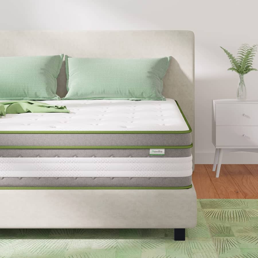 Novilla 12" Gel Memory Foam Hybrid Pillow Top Queen Mattress for $399 Novilla 12" Gel Memory Foam Hybrid Pillow Top Queen Mattress for $399
