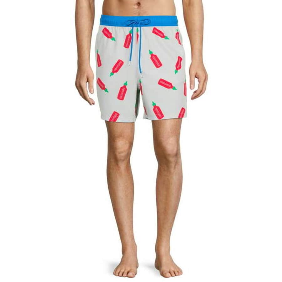 Sriracha Men's 6.5" Swim Trunks for $8 Sriracha Men's 6.5" Swim Trunks for $8