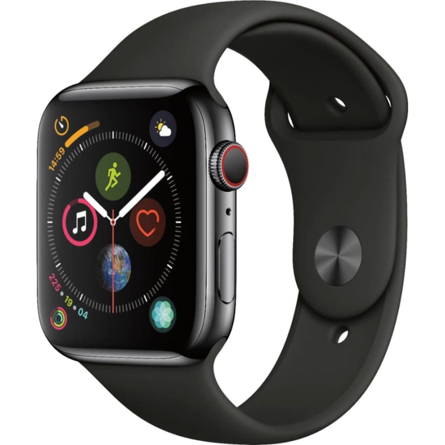 Apple Watch Series 4 GPS + 4G 44mm Stainless Steel Sport Smartwatch for $399