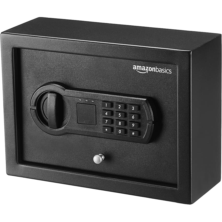 AmazonBasics Small Desk Safe for $48