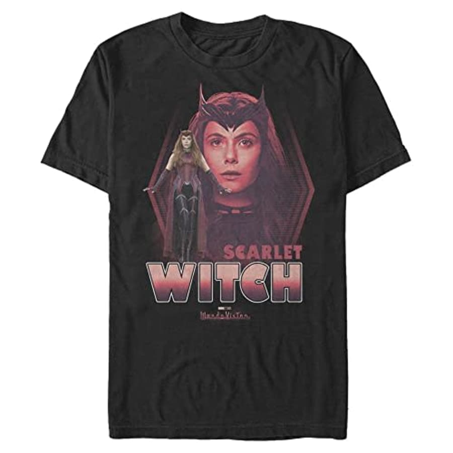 Marvel Big & Tall WandaVision Avenger Men's Tops Short Sleeve Tee Shirt, Black, XX-Large for $25