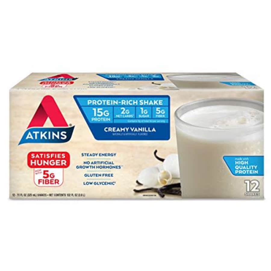 Atkins Creamy Vanilla Protein-Rich Shake. With High-Quality Protein. Keto-Friendly and Gluten Free. for $30