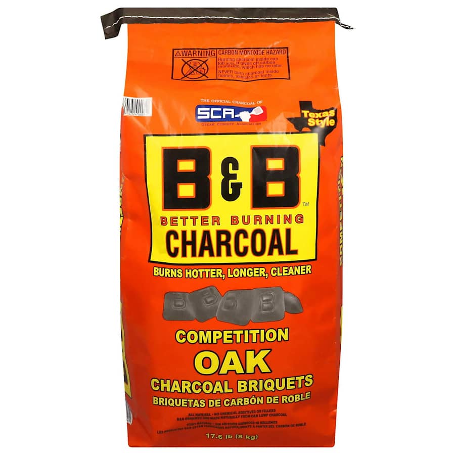 B&B Charcoal All-Natural Oak Charcoal Briquets 17.6-lb. Bag for $10