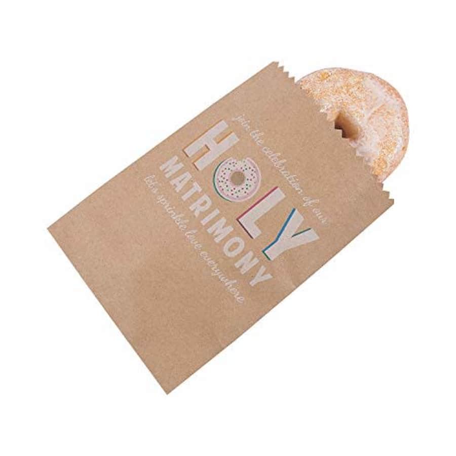 Fun Express Holy Matrimony Wedding Donut Treat Bags - Reception Party Supplies - 50 Pieces for $14
