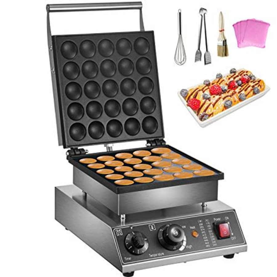 VEVOR Mini Dutch Pancake Maker, 1.7-Inch Diameter Mini Pancake Poffertjes Machine Electric for $90 VEVOR Mini Dutch Pancake Maker, 1.7-Inch Diameter Mini Pancake Poffertjes Machine Electric for $90