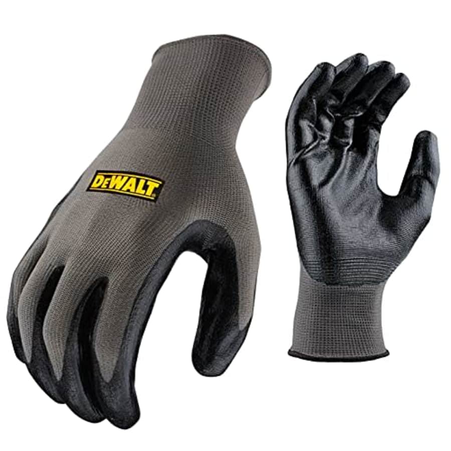 DEWALT Nitrile DPG66 General Purpose Glove - Grey/Black, Large for $20