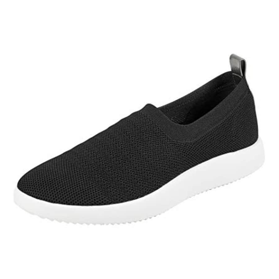 Aerosoles Women's Neck Sneaker, Black Fabric, Medium for $22