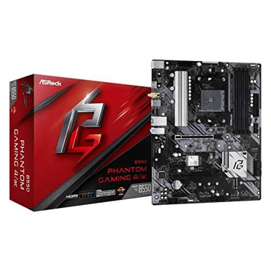 ASRock B550 Phantom Gaming 4 AM4 ATX AMD Motherboard for $95