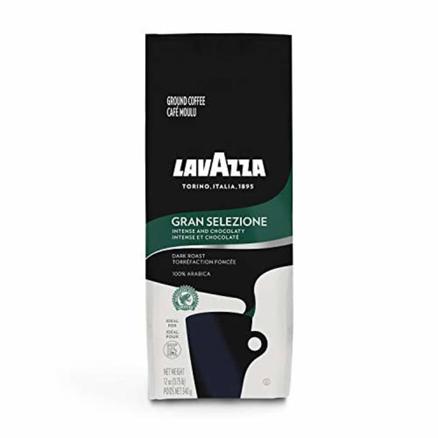 Lavazza Gran Selezione Ground Coffee Blend, Dark Roast, 12-Ounce Bags (Pack of 6) for $58