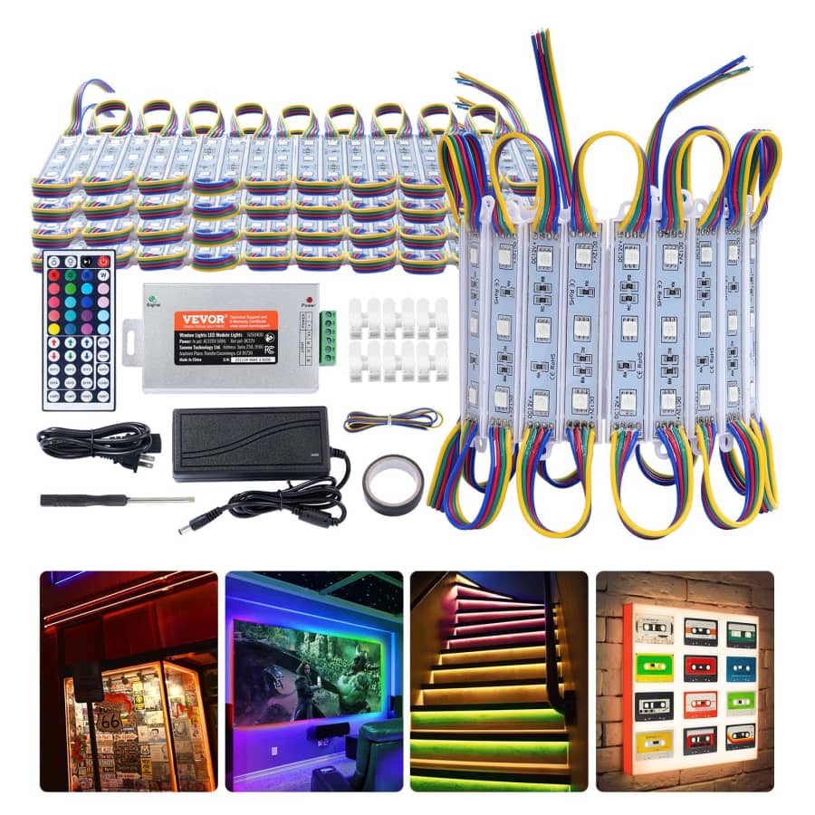 Vevor 80-Piece RGB LED Storefront Lights for $7