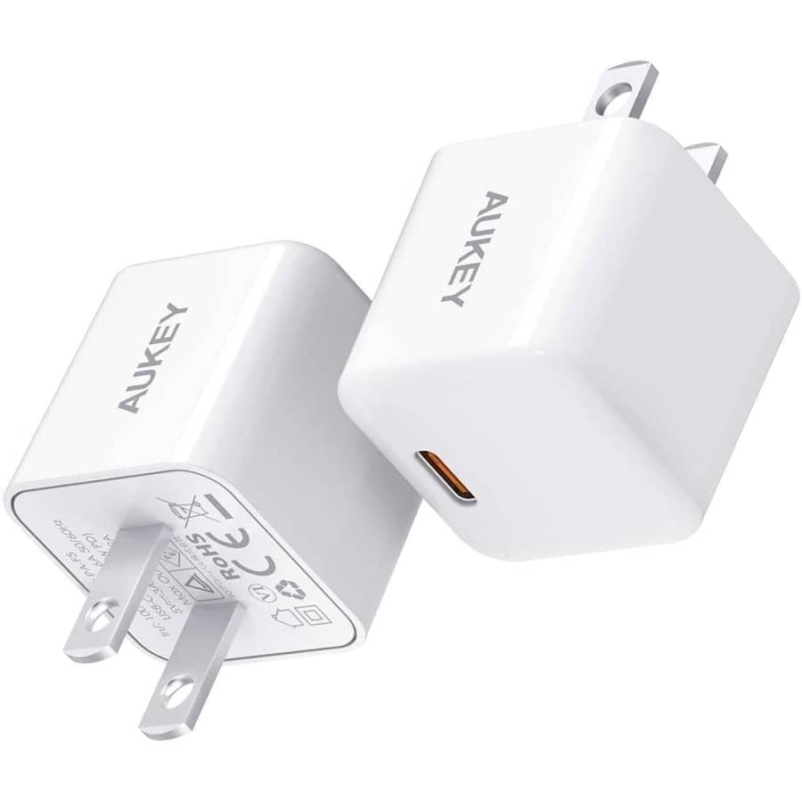 Aukey 20W USB-C Charger 2-Pack for $13