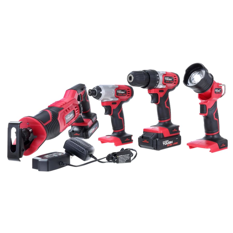 Hyper Tough Ht 20V 4-Tool Combo Kit for $57