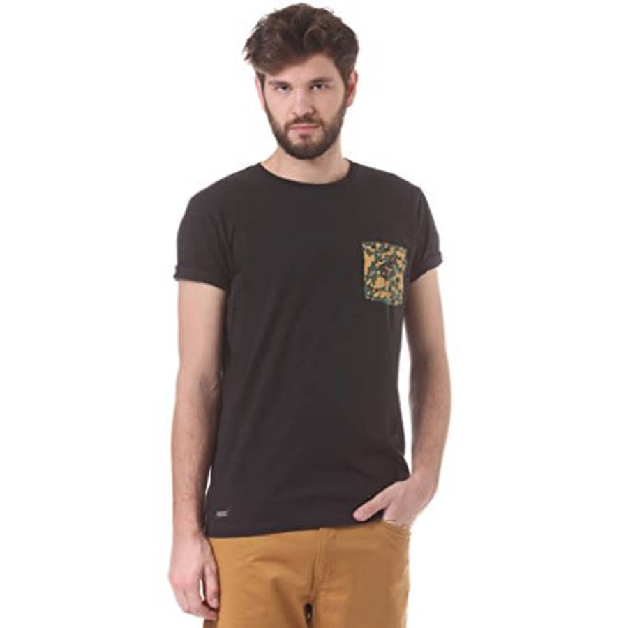 WeSC Men's Ludwig Short Sleeve T-Shirt, Spring Black, XX-Large for $20