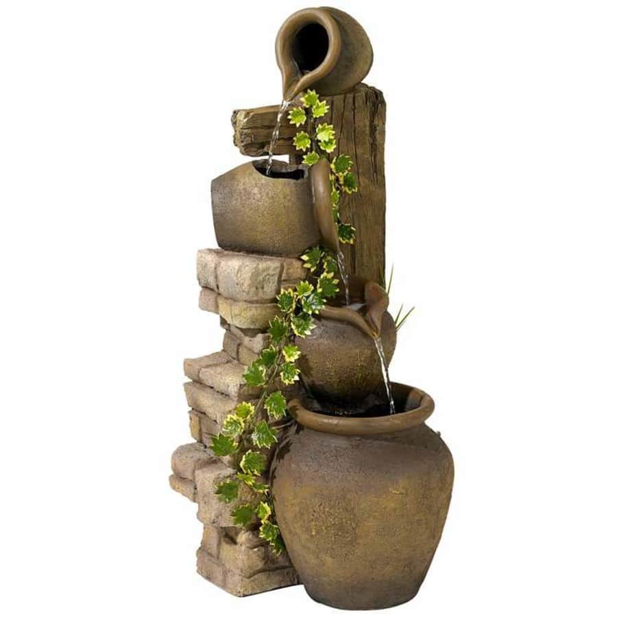 John Timberland Lighting Cascading 33" High Three Jugs Rustic Fountain for $150