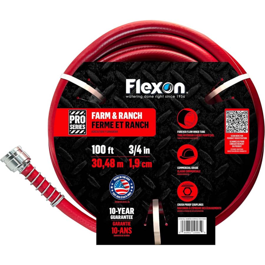 Flexon 100-Foot Farm and Ranch Garden Hose: $31 Flexon 100-Foot Farm and Ranch Garden Hose: $31