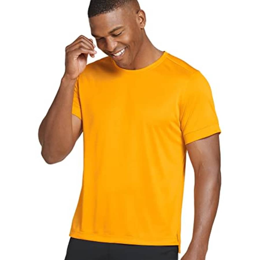 Jockey Men's Activewear Lightweight Performance Crew Tee, Pharoah Gold, L for $6