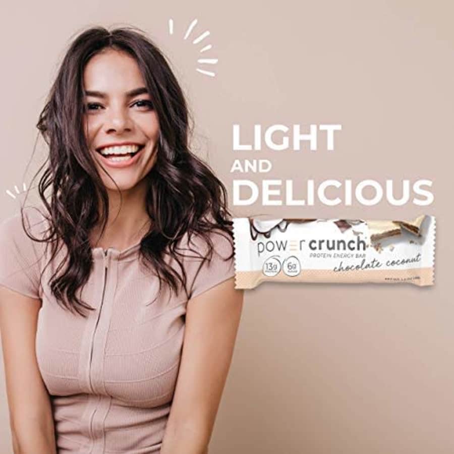 Power Crunch Whey Protein Bars, High Protein Snacks with Delicious Taste, Coconut Chocolate, 1.4 for $27 Power Crunch Whey Protein Bars, High Protein Snacks with Delicious Taste, Coconut Chocolate, 1.4 for $27