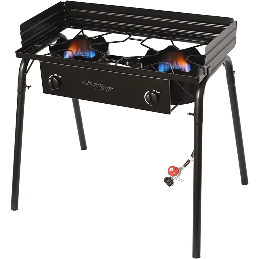 Flame King Dual Burner Propane Stove for $93