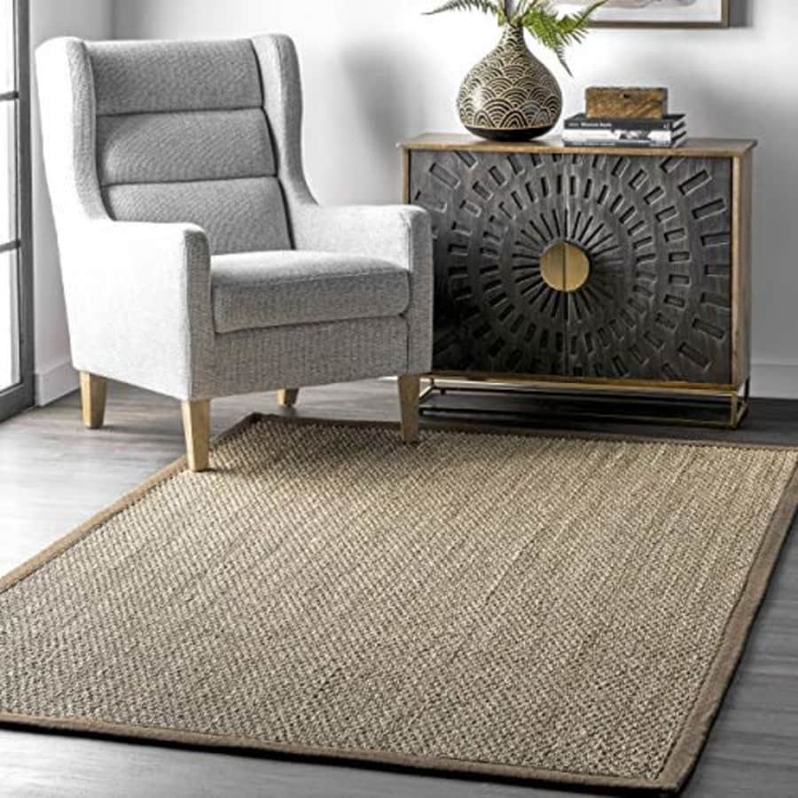 nuLOOM Elijah Seagrass Natural Area Rug, 3' x 5', Brown for $45 nuLOOM Elijah Seagrass Natural Area Rug, 3' x 5', Brown for $45