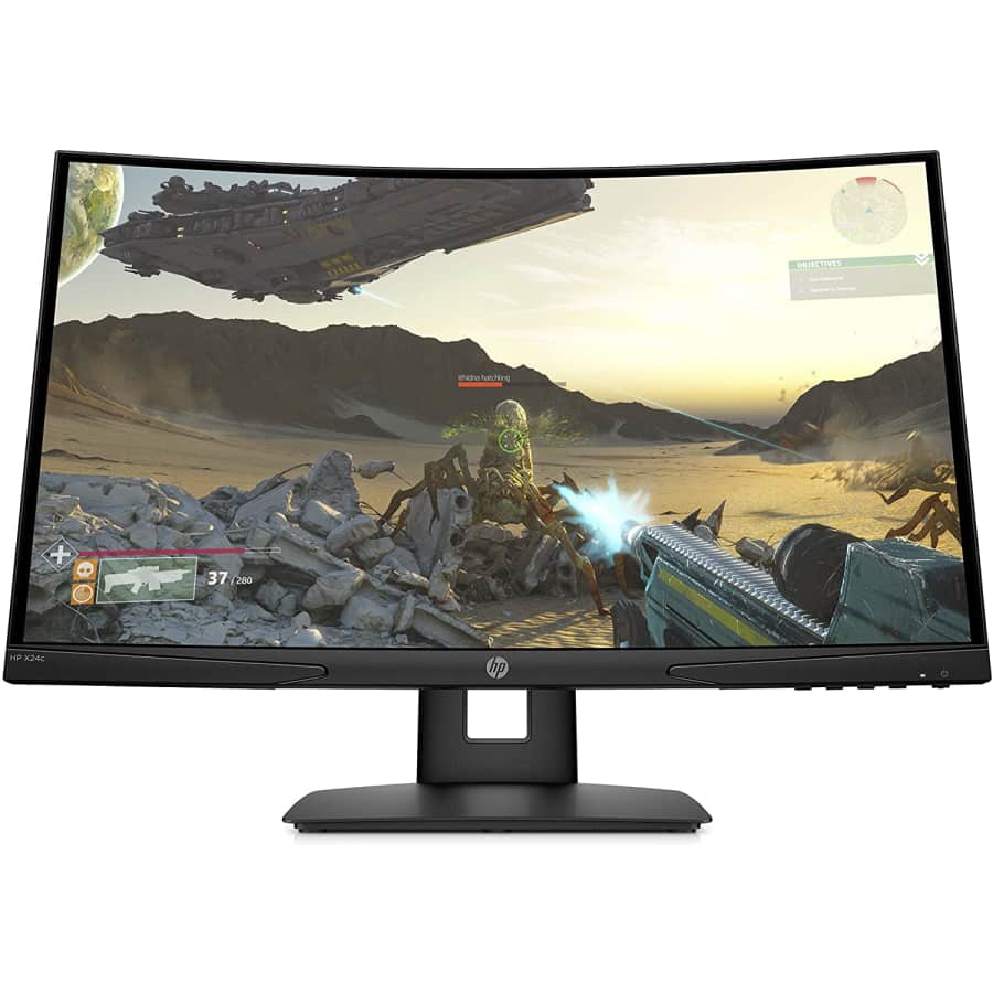 HP X24c 23.6" 1080p 144Hz LED Curved Gaming Monitor for $205