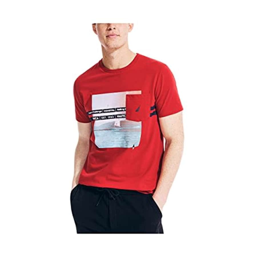 Nautica Men's Sustainably Crafted Short Sleeve Graphic T-Shirt, Red, XX-Large for $19 Nautica Men's Sustainably Crafted Short Sleeve Graphic T-Shirt, Red, XX-Large for $19