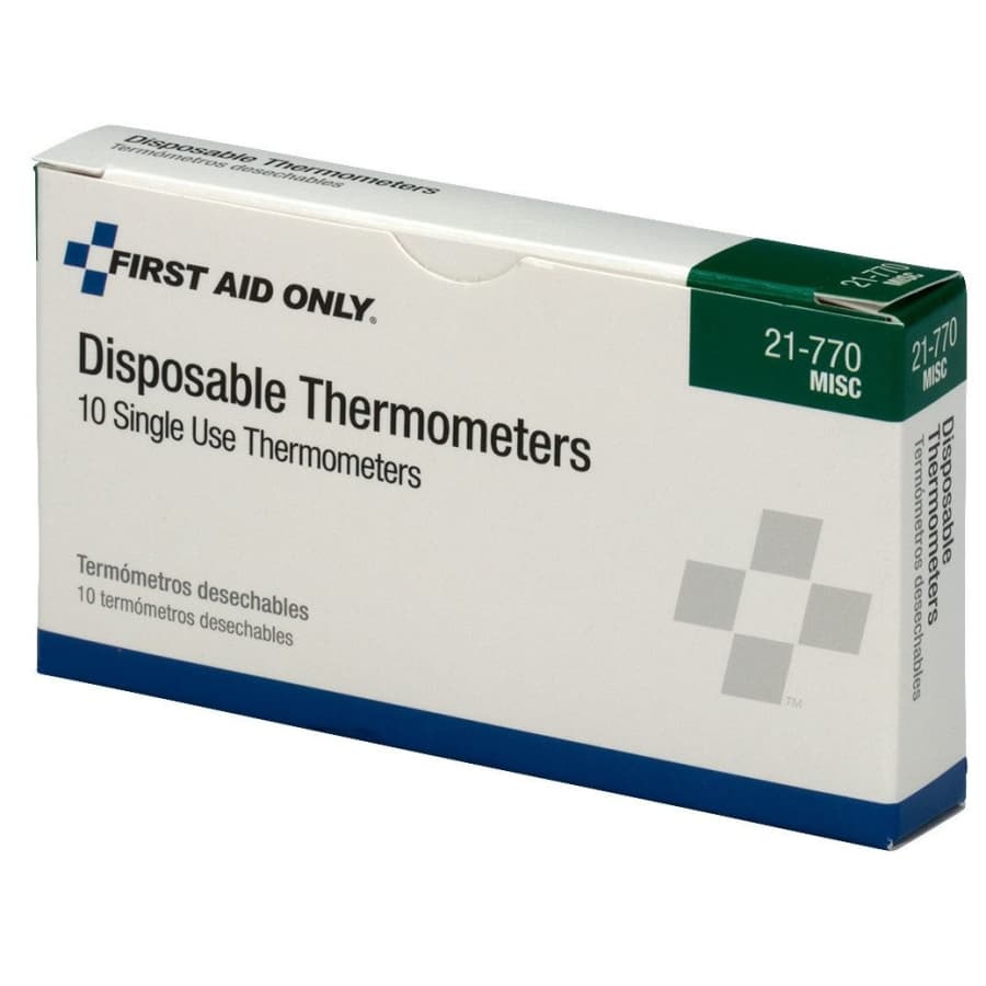 First Aid Only Disposable Thermometer 10-Pack for $7