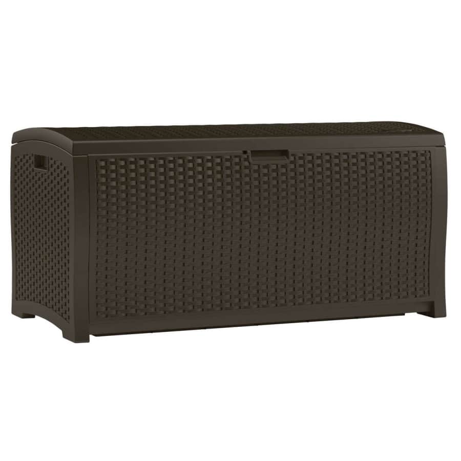 Suncast 99-Gallon Resin Wicker Deck Box for $99 Suncast 99-Gallon Resin Wicker Deck Box for $99