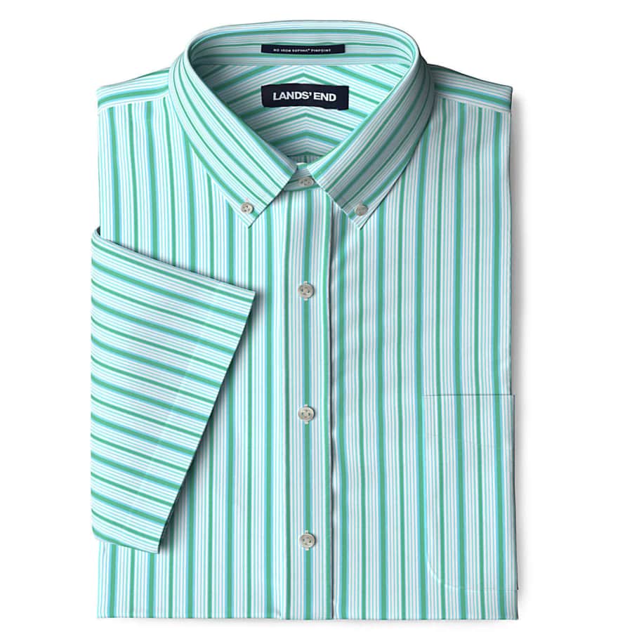 Lands' End Men's Traditional-Fit Short-Sleeve Dress Shirt for $13