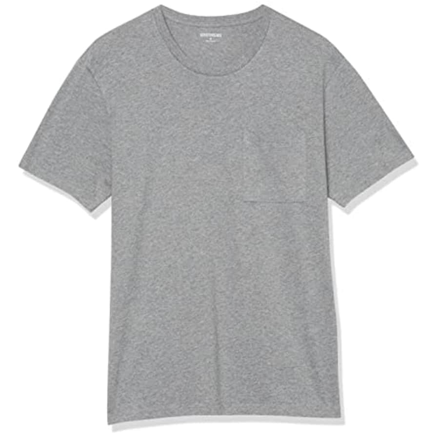 Goodthreads Men's Short-Sleeve Crewneck Cotton T-Shirt, Grey Heather, X-Small for $11