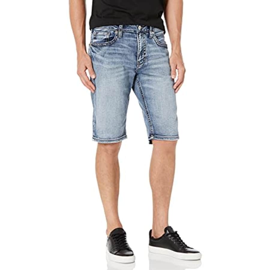 Silver Jeans Co. Men's Gordie Loose Fit Shorts, Medium Shade, 29W x 13L for $86 Silver Jeans Co. Men's Gordie Loose Fit Shorts, Medium Shade, 29W x 13L for $86