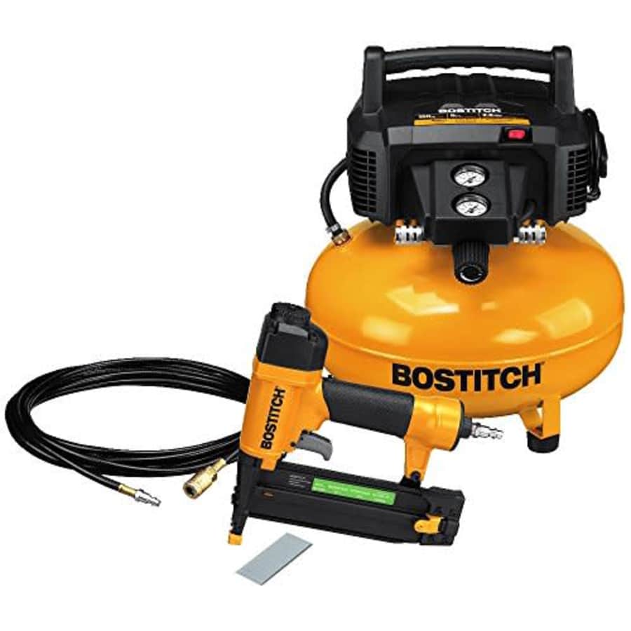 BOSTITCH U/BTFP1KIT 1-Tool and Compressor Combo Kit (Renewed) for $136