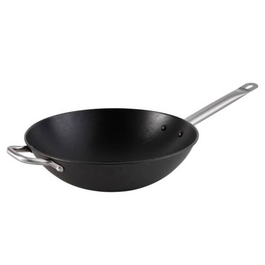 IMUSA 14" Light Cast Iron Wok with Stainless Steel Handles for $25 IMUSA 14" Light Cast Iron Wok with Stainless Steel Handles for $25