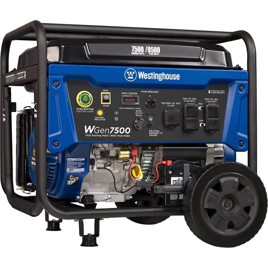 Westinghouse WGen7500 7,500W Portable Gas Generator for $849 Westinghouse WGen7500 7,500W Portable Gas Generator for $849