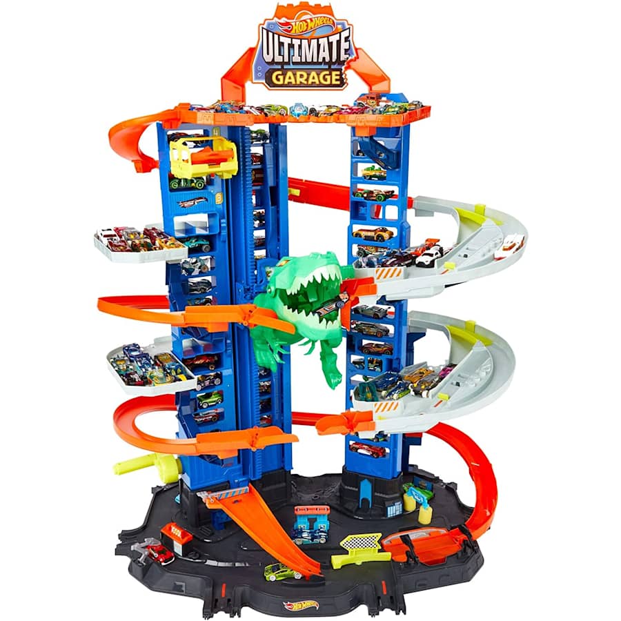 Hot Wheels City Robo T-Rex Ultimate Garage for $100