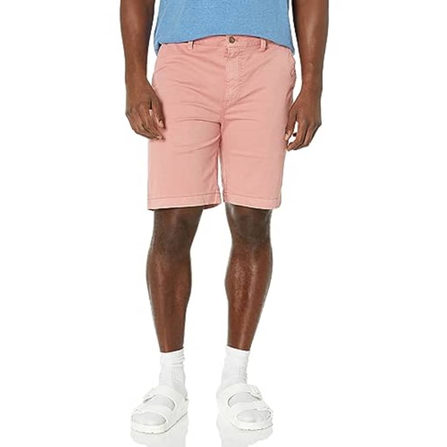 Margaritaville Margaritaville Men's Sun-Bleached-Cotton Shorts with Button/Zipper Waistband Closure, Apricot for $12