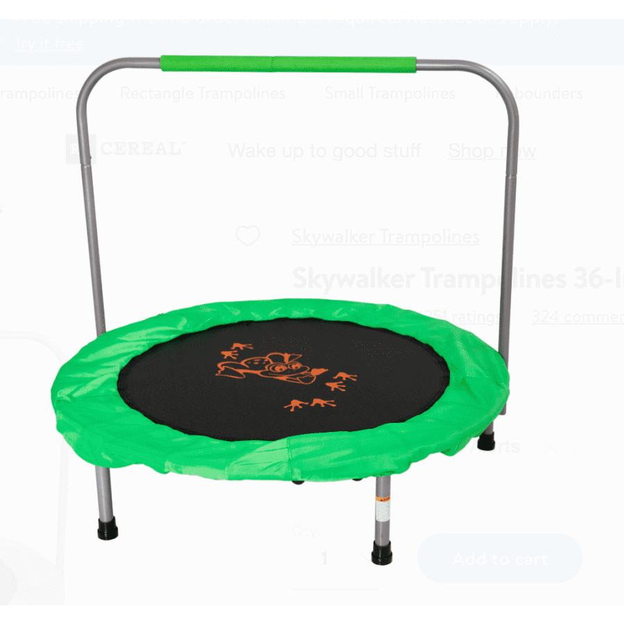 Skywalker Trampoline 36" Bouncer Trampoline for $45