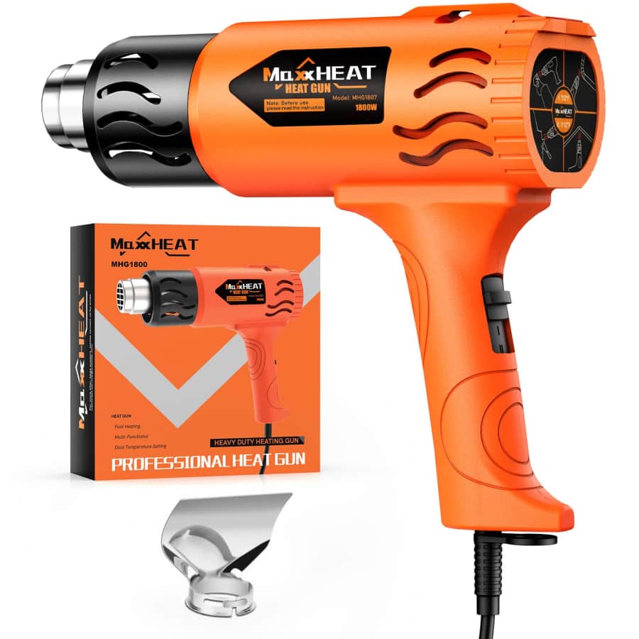 1,800W Heat Gun with Dual Temperature Settings for $16 1,800W Heat Gun with Dual Temperature Settings for $16