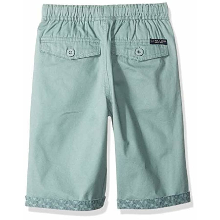 U.S. Polo Assn. Boys' Little Pull-On Short, Solid Sage, 7 for $7