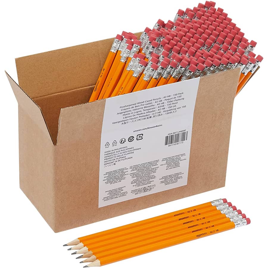 Amazon Basics #2 Woodcased Pencils 150-Pack for $12 Amazon Basics #2 Woodcased Pencils 150-Pack for $12