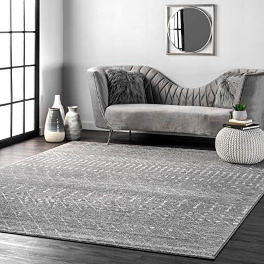 nuLOOM Moroccan Blythe Runner Rug, 2' 6" x 10', Dark Grey for $50
