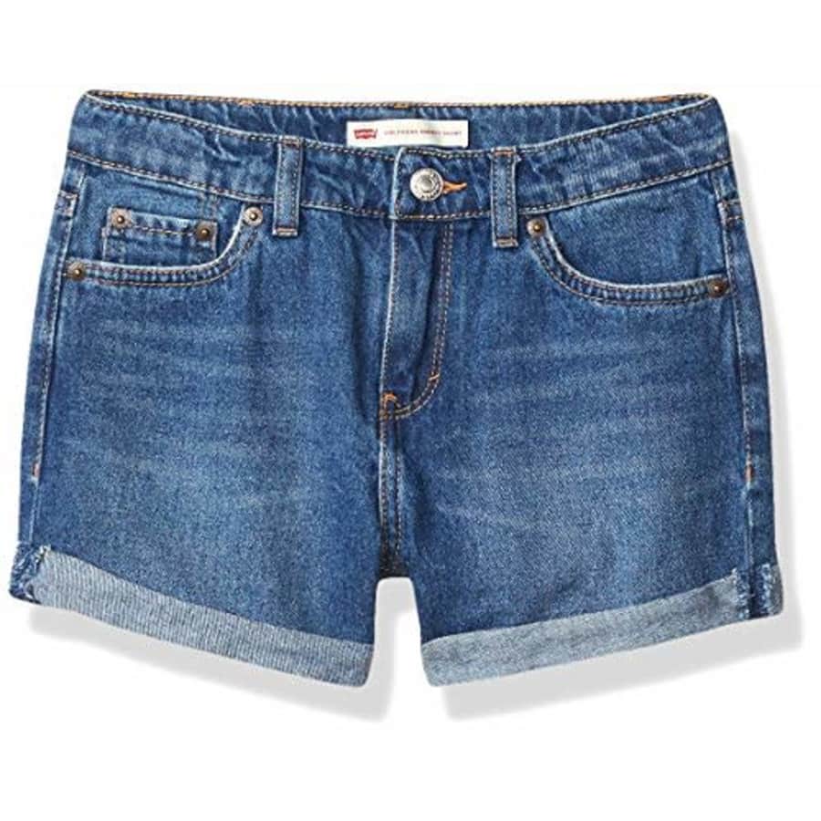 Levi's Girls' Girlfriend Fit Denim Shorty Shorts, Evie, 6X for $16 Levi's Girls' Girlfriend Fit Denim Shorty Shorts, Evie, 6X for $16