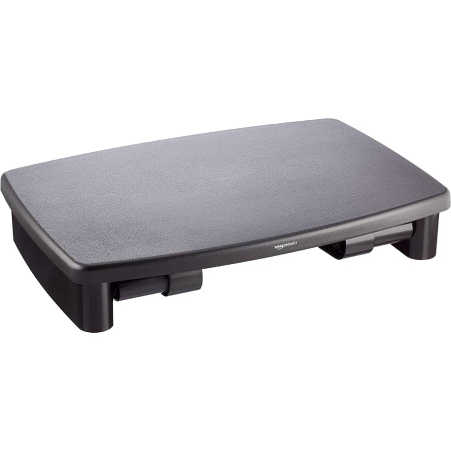Amazon Basics Adjustable Monitor Riser Desk Stand for $15