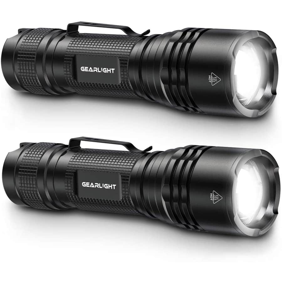GearLight TAC LED Flashlight 2-Pack for $11 GearLight TAC LED Flashlight 2-Pack for $11