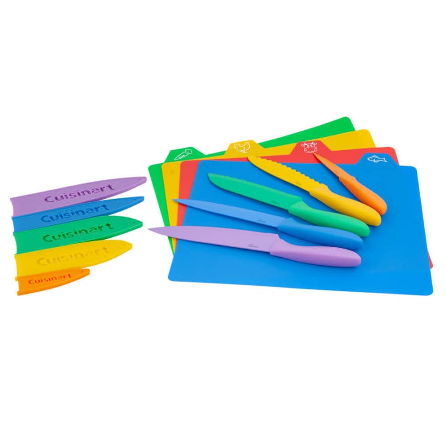 Cuisinart 14-piece Ceramic-Coated Stainless Steel Knife Set with Cutting Mats for $18 Cuisinart 14-piece Ceramic-Coated Stainless Steel Knife Set with Cutting Mats for $18